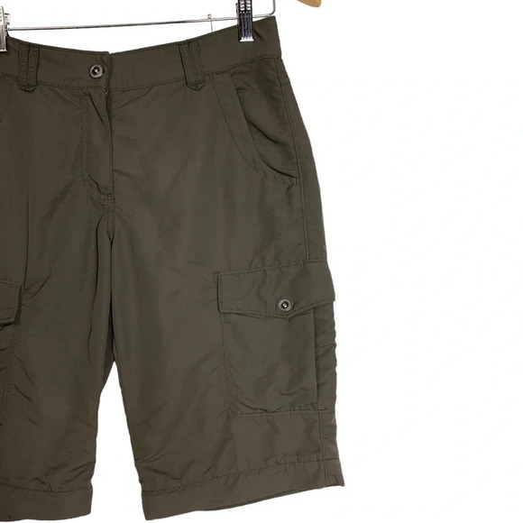 Mountain Equipment Co-op Womens Nylon Brown Cargo Bermuda Hiking Shorts Size 6 - Picture 4 of 11
